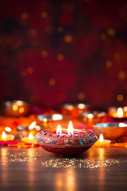 Tło Diwali i copyspace