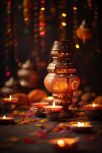 Tło Diwali i copyspace