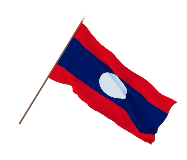 Tło dla projektantów ilustratorów Narodowe Flagi Święta Niepodległości Laosu
