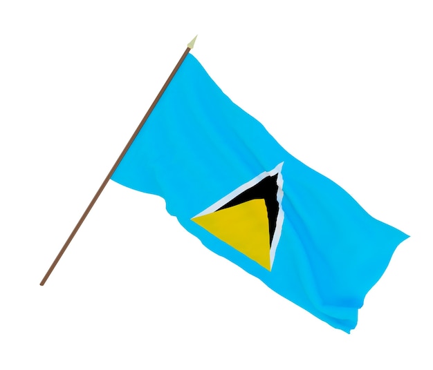 Tło dla projektantów ilustratorów Narodowe Flagi Święta Niepodległości Saint Lucia