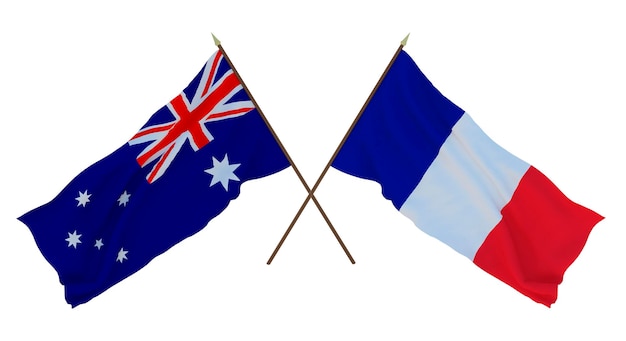 Tło dla projektantów ilustratorów National Independence Day Flags Australia i Saint Martin