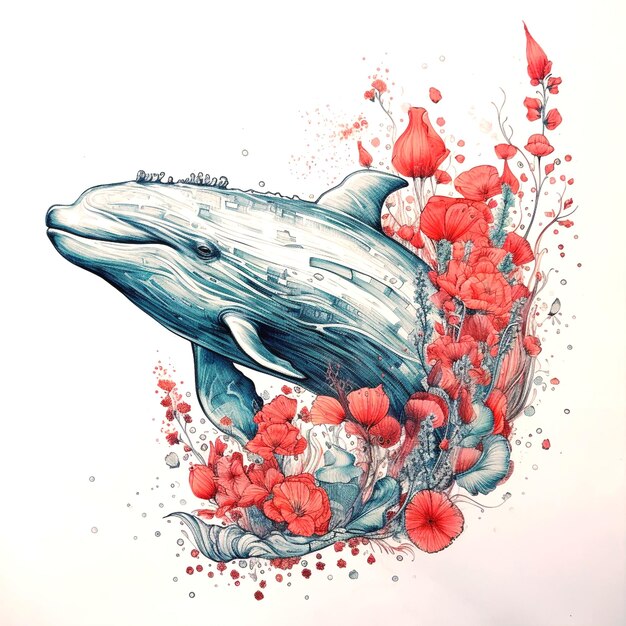 Zdjęcie tło dla wieloryba