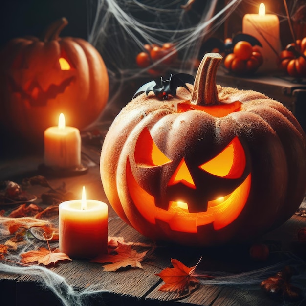 Tło dyni Halloween dla Twojego projektu banerów postów w mediach społecznościowych