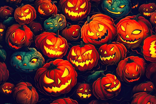 Tło dyni Halloween