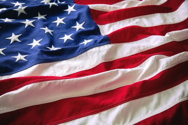 Tło fali flagi USA American National Holiday Memorial i Dzień Niepodległości 4 lipca