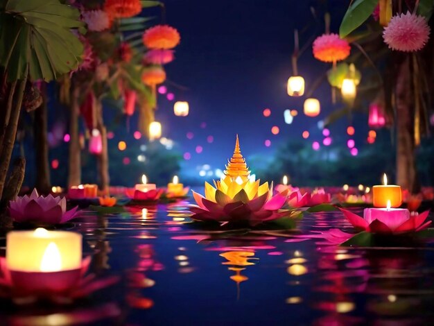 Zdjęcie tło festiwalu loy krathong