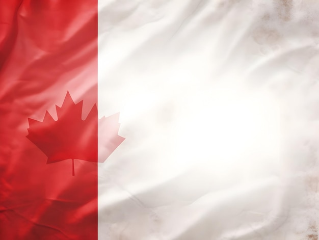 Zdjęcie tło flagi narodowej kanady tkanina flagi kanadyjskiej wykonana z jedwabnej tkaniny tło