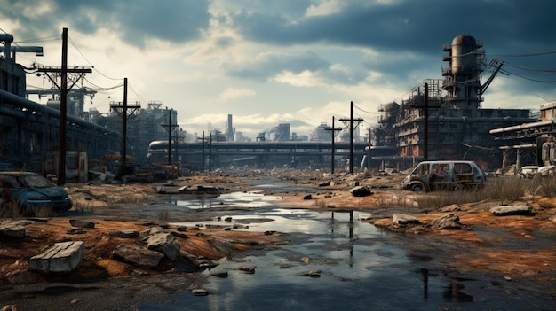 Zdjęcie tło gry postapocalyptic wastelands