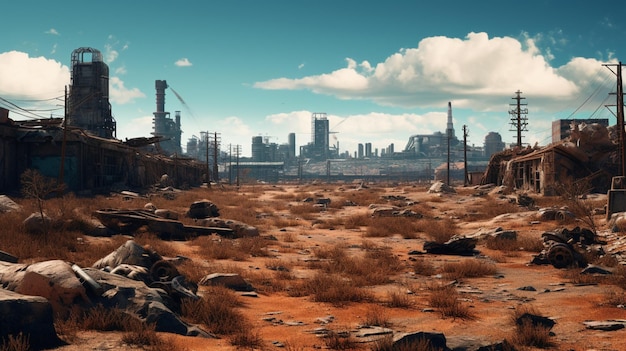 Tło gry PostApocalyptic Wastelands