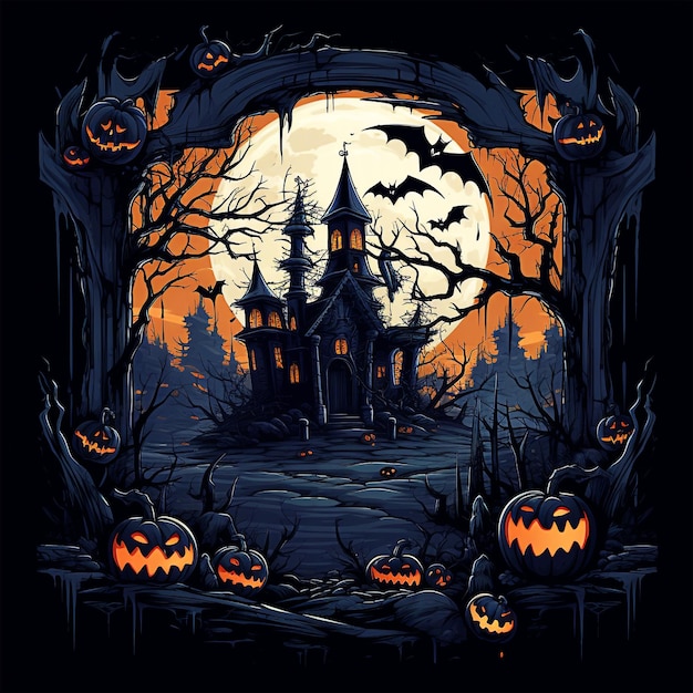 tło halloween nawiedzony dom straszny dom