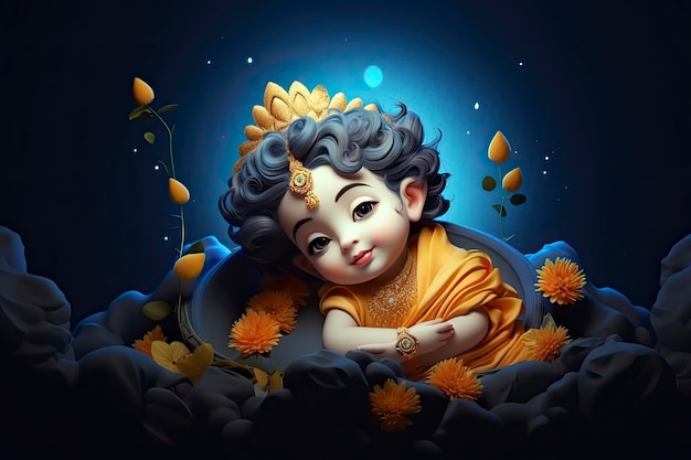 Tło Janmashtami