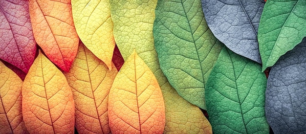 Zdjęcie tło jesienne liście jesienne liście spadające tło naturalne jesienne tekstury i kolory generatywna sztuczna inteligencja