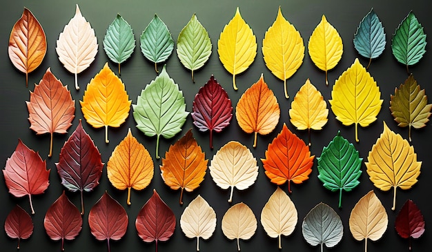 Zdjęcie tło jesiennych liści wygenerowane przez sztuczną inteligencję