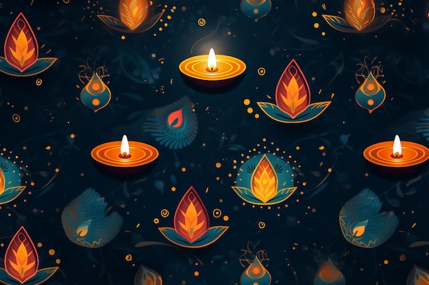 Tło koncepcji Diwali Diwali Indyjski festiwal Diwali Hinduski festiwal