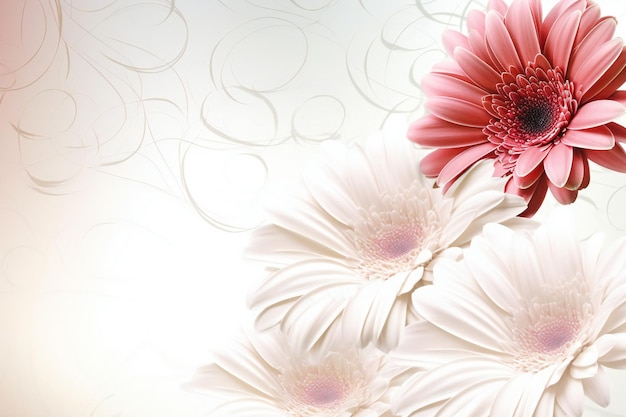 Zdjęcie tło kwiat gerbera z miejsca na kopię dla tekstu lub obrazu