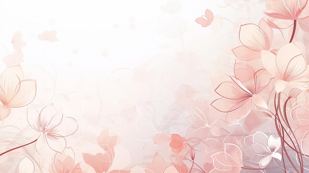Zdjęcie tło kwiaty romantyczne pastelowe różowe i fioletowe w stylu akwarelu z przestrzenią dla tekstu