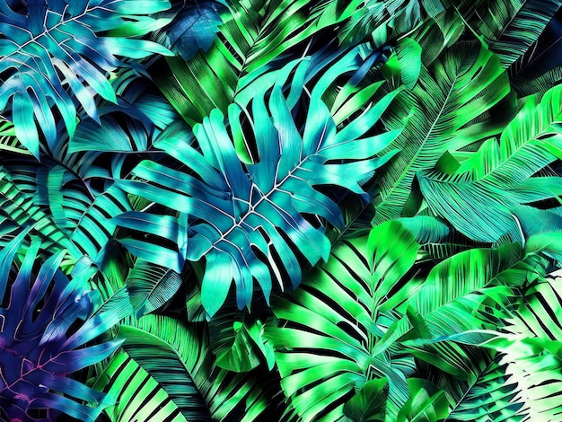 Zdjęcie tło liści przyrody wzór tła roślin abstrakcyjny żywa zielona tapeta przyrody