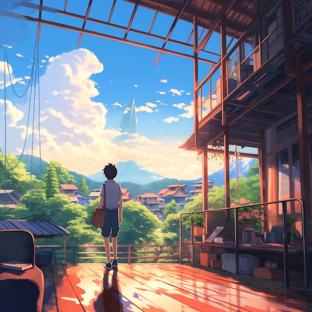 Tło Makoto Shinkai