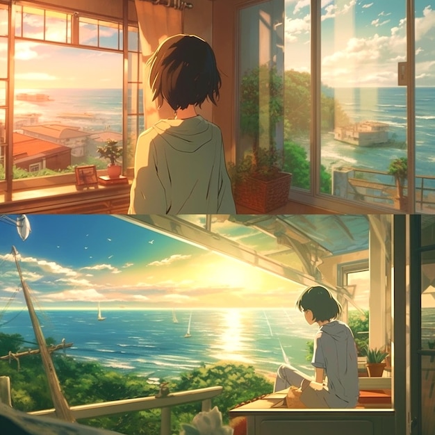 Tło Makoto Shinkai