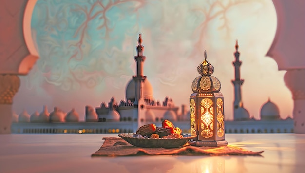 Zdjęcie tło meczetu iftar ramadanu