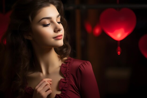 tło mediów społecznościowych dla Vday pełne kart romantycznych z miłością czerwony