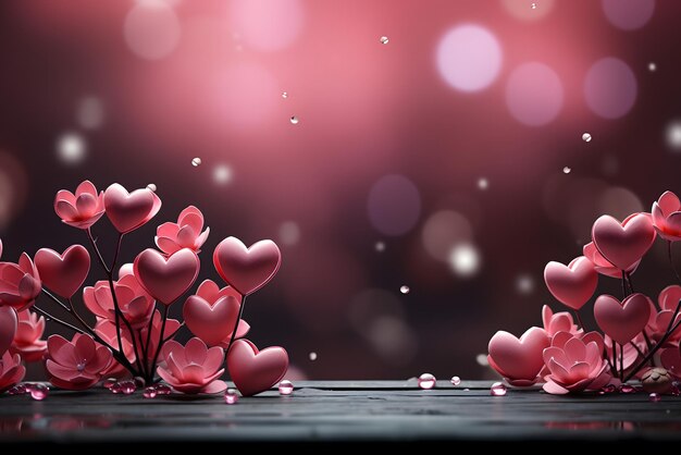 tło mediów społecznościowych dla Vday pełne kart romantycznych z miłością