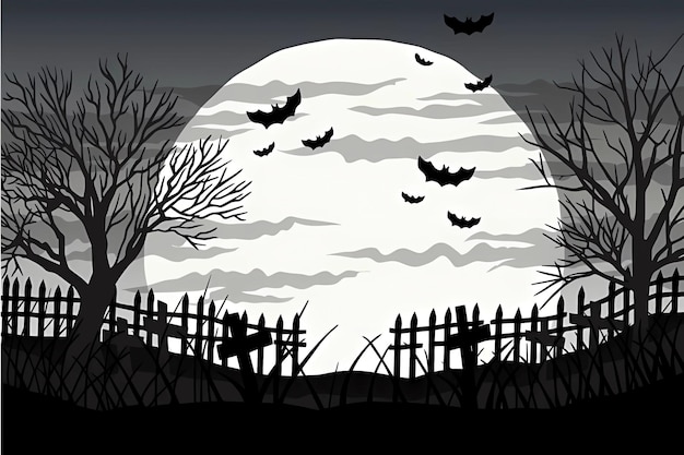 Tło Nocy Halloween Halloween Tło Z Zamku Z Nietoperzami