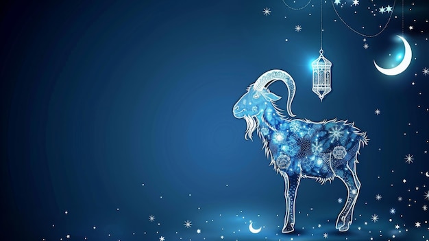 Tło obrazu kozy na święto Eid al Adha