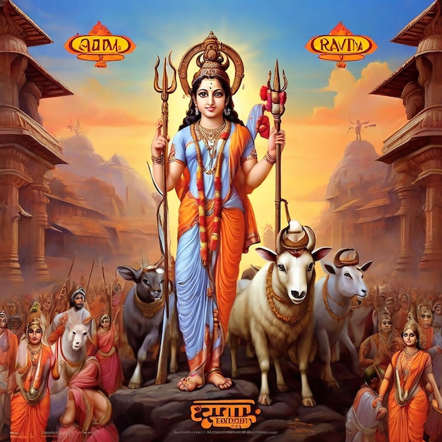 Tło obrazu Ram Navami