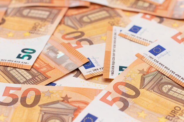 tło pieniężne banknotów euro