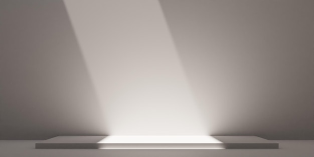 Tło podium dla minimalistycznego wyświetlacza produktu z renderowaniem 3d światła i cienia