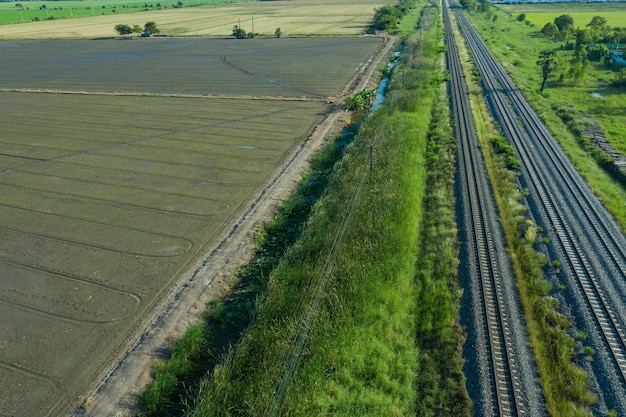 tło pola, krajobraz widok z góry, natura