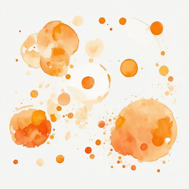Zdjęcie tło pomarańczowe koła akwarelowe