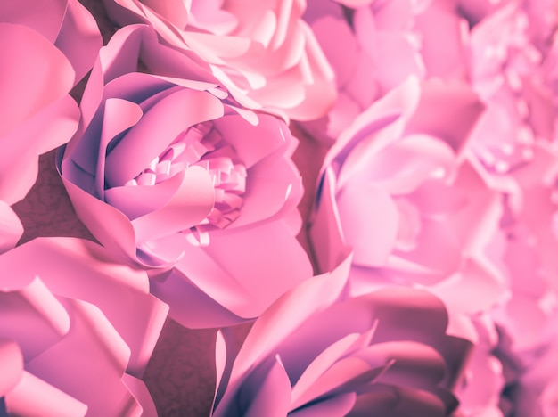 Tło różowe sztuczne kwiaty