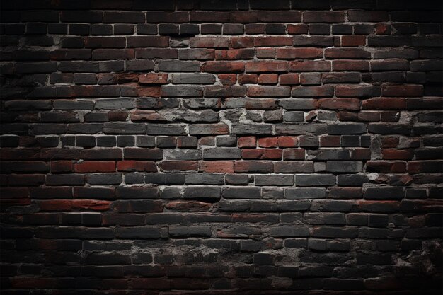 Tło ściany z cegły przyciemnione na krawędziach, tworząc efektowną winietę