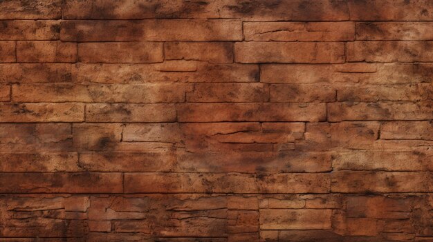 Tło ściany z cegły spalone sieanna kolorowe grunge tekstury lub wzór do projektowania Generatywne ai