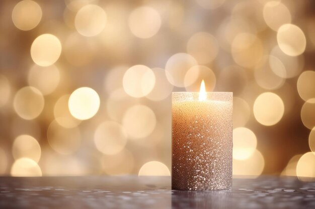 Zdjęcie tło święta bożego narodzenia tło świętowanie dekoracja świec ogień światło świeca jasna noc