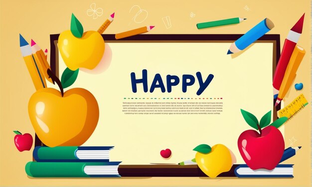 tło Szczęśliwy Dzień Nauczyciela