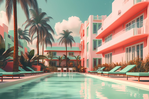 Tło tapety Miami Vibes