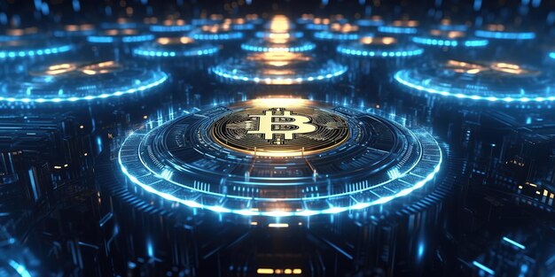tło technologii blockchain bitcoinów