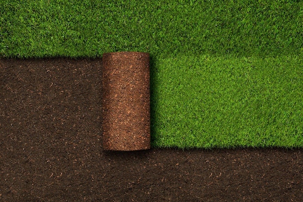 Zdjęcie tło trawy i gleby