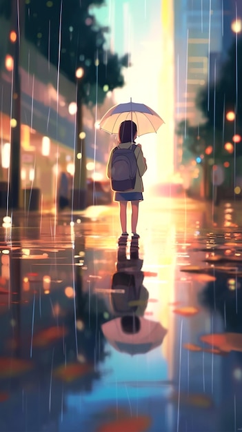 tło w stylu Makoto Shinkai