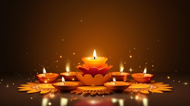 tło wakacje Indyjski festiwal Happy Diwali z rekwizytami Diwali wakacje Tło z krakersami