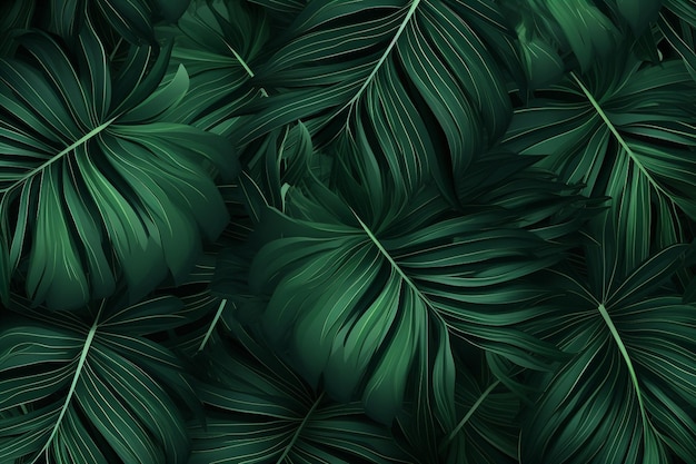 Zdjęcie tło wektor realistyczne liści tropikalnych