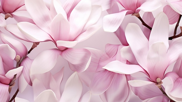 Tło wzór kwiatowy magnolii Tekstura tła kwiatu