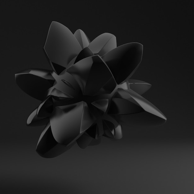 Tło z czarnym kształtem, tekstura. ilustracja 3d, renderowanie 3d.
