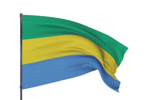Tło Z Flagą Gabonu