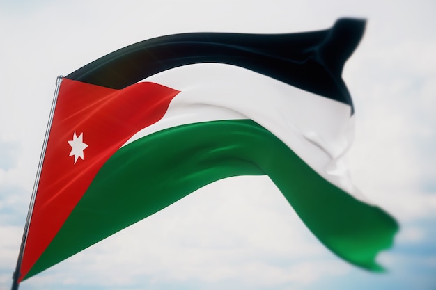 Tło z flagą jordanii