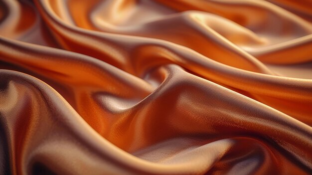 Tło z jedwabnej satynowej tkaniny do projektowania Gradient kolor czekolady Elegantne ciemne tło Matne błyszczenie Szablon