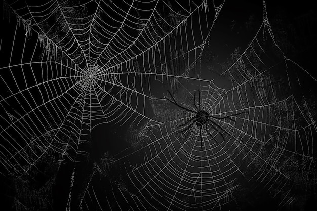 Zdjęcie tło z pajęczyną i pajęczynami na halloween